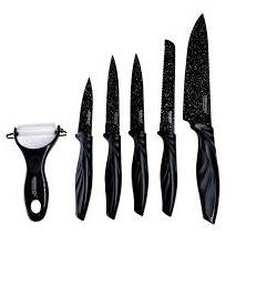 6 Pieces Marble Coated Knife Set